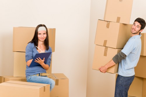 Furniture and boxes being loaded for a flat move in Hithergreen