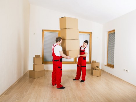 Household boxes and furniture prepared for same day removals